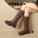 
Daphne Maillard boots for women knight boots western cowboy boots for women spring and autumn 2024 new brown short boots for women Martin boots for women