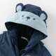 DAVE&BELLA children's clothing waterproof and warm baby cotton-padded jacket for boys and girls, winter cotton-padded jacket, winter quilted jacket, sea fog blue DB4237680-A 110 cm (recommended height 100-110cm)