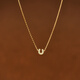 Baozha high-end HC fashion Korean popular 14K gold gold necklace zircon horseshoe mini pendant clavicle chain extremely thin