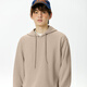 Miniso (MINISO) hooded sweatshirt men's heavy loose spring and autumn casual high-end youth trendy jacket Hemp gray XL