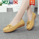 Kadile Crocodile Spring Flat Women's Shoes Genuine Leather Soft Sole Breathable Mom Shoes Women's Single Shoes Dog Shoes Large Size Beef Tendon Sole Casual Maternity Shoes 6629 Hollow White 37