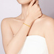 Laomiao 18k gold bracelet, gold bead bracelet AU750, women's bracelet, gift to girlfriend and wife for holiday birthday, gold foil + exquisite gift box (A type, about 1g)