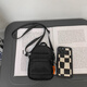 Quan Biyan Slant Mobiltelefontasche Herren lässig Schlüsselkopfhörer Umhängetasche Halfter Halfter kleiner Beutel Travel Change Mini Tailentasche Slant Mobiltelefontasche [Khaki] Gleicher Stil für Männer und Frauen 丨 verdickter Stoff 丨 mehrschichtiges Design
