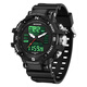 Raellis Double Display Electronic Watch Student masculin Étudiant tendance et à la mode adolescent multifonctionnel Luminal Sports Electronic Watch Male Watch 6167 Black and Blue