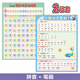 Shantoulin Village Anfangsvokale und letzte Vokale als Ganzes, Silbentisch, Audio -Bild, chinesische Pinyin -Alphabet -Wandaufkleber, volle Schreibweise von Kindern [1 Bild] Chinesisches Pinyin -Alphabet