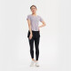 Gardez la taille haute legging à sec rapidement respirant pour les femmes qui coulent la mode de la mode faux yoga à deux pièces porte 12588 classique Black L