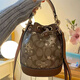 CoaCH (COACH) women's bag dempsey printed drawstring mini bucket bag single shoulder crossbody bag snowflake printed CN679-IMWD9 size approximately 17*15*10cm