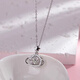 Zhongyi PT950 platinum moissanite flash diamond planet necklace female niche design light luxury platinum clavicle chain birthday gift platinum planet necklace