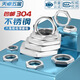 Tianzhuo Hardware 304 stainless steel hexagonal thin nut root female water tank joint locking piece faucet is locked and capped British pipe thread nut British 4 points (opposite side 24, thickness 4) - 2 pieces