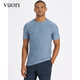 VUORI Strato Men's Fitness Training Short-Sleeved T-Shirt Sports and Leisure V126 Blue/Cloud Heather L 180
