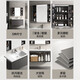 Gabinete de baño de crema de hengjie Cerámica Integrada Integrada Cuenca de múltiples capas Madera maciza Gran capacidad de almacenamiento Combinación de gabinete de lavado de lavado 6219 6219-c70cm Caki gris (espejo redondo inteligente