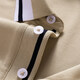 Sieben Wolf T-Shirt Herren kurzärmelig coole Baumwolle Sommer Polo Basishemd Herren-Farbe Einfaches Business Casual Short T. Männer Top 701 (Khaki) -6869 Modell 175/92A (XL)