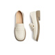 
Red Dragonfly Loafers Women's Spring New Style One-Standard Women's Shoes Thick Heels British Style Small Leather Shoes Women's Singles Shoes WLB14137 Bei White 36