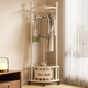 Wooden bottle corner clothes hanger floor-standing bedroom home clothes hanger corner clothes hanger simple clothes hanger light luxury coat rack cream white