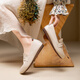 
Kanglibi genuine leather soft sole mother shoes single shoes middle-aged and old comfortable and not tired leather shoes middle-aged and old young and non-slip women's shoes spring and autumn style 671 single shoes off white super soft mother shoes 38