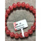Zhou Runxi natural Argentinian ice type rhodolite bracelet pork belly crystal bracelet for women single circle to attract peach blossoms and prosperous husband gift Q12 diameter 9.5MM