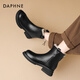 DAPHNE Daphne short boots women's fashion boots warm plus velvet winter fur boots 2025 new versatile ankle boots thin boots thick velvet black 37 standard size