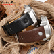 
Cartervin adapted to Diesai leather strap DZ7257 1657 4323 7314 7313 7371 series head leather black with nails silver buckle 26mm