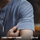 Maden Workswear American Retro Og Knited Denim Henry Shirt Ami Kaji Old Tough Guy T-shirt à manches courtes Indigo d'été masculin (Bleu lavé) XL
