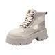 Anciently thick-soled sandals for women in summer 2024 new thin mesh breathable inner heightened small fashion short boots mesh boots beige net 34
