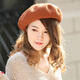 Charming Smile Wool Beret Hat Women Spring Autumn Winter Korean Style Japanese Retro Versatile Painter Hat Fashionable Bere Hat Warm Hat Caramel Color One Size (56-58cm)