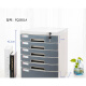 A4 desktop with lock plastic drawer type information office file storage cabinet storage rack storage box large seven-layer gray 2677A