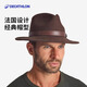 Deklon Hut Herren Top Hut Gentleman Hut Jazz Hut Western Cowboy Hut reine Wolle Mode warme reine Wolle - Retro Casual - Klassiker Brown 60 cm