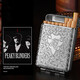 Ruoyan Peaky Blinders three-open metal cigarette case portable Shelby 20-pack slim automatic pop-up silver cigarette holder