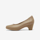 Bata Light Roth Single Those для женщин в осеннем торговом центре New Cowhide Толстая каблука. Универсальные одиночные туфли AQ755CQ4 Абрикосовый цвет 39