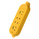 Bull (BULL) same 4000W high-power anti-fall household wireless socket project construction site yellow 4-position plug-in without wire 4-position plug-in 4-position plug-in 4000W yellow 14-hole plug-in