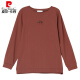 Pier Cardin Sweet Sweets para mujeres Spring and Autumn New Large Femen's Loose Bedding Femense Slimming Mother-Edy Mother-Edy Cotton Casual Top Grass Green [6191] 3XL 145-160Jin [Jin es igual a 0,5 kg]