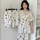 Pajamas Женские Трехступенчатые милые мультипликационные животные для весны и лета для симпатичных мультфильмов для открытой одежды и симпатичной домашней одежды Kk14107 2xl [Рекомендуется 135-145Jin [Jin равняется 0,5 кг]]]