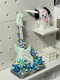 LEGO White Swan Piano Instrument Bloor Block Assembly Violin Guitar Bouquet Girl Ornaments Girl Toys Flowers Piano-841 con Atmosphere Light