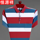 
Hengyuanxiang middle-aged men's short-sleeved T-shirt lapel striped polo clothes large size pure cotton real pocket half-sleeved sweatshirt 733 blue XL 175 suitable for 135-155Jin [Jin equals 0.5 kg]