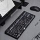 Belly spirit mk870pro blackberry side engraving mechanical keyboard Bluetooth wired wireless customized computer game silent office [single mode] Obsidian Pro + contour Kaihua BOX red axis V2 [smooth feel] 87 keys