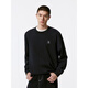 GXG men's black letter pattern round neck sweatshirt men's 24th autumn new arrival black 175/L