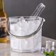 Magic Bean Shenghuo Acrylic Ice Bucket High Value Commercial Champagne Bucket Plastic Home Bar KTV Small Ice Bucket Ice Bucket Thickened Diamond Crystal Ice Bucket 1100mL-Free