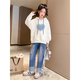 Girls autumn sweatshirt 2025 new big children's spring and autumn style fashionable girls hooded clothes children's fashionable tops XGT-Y04 [Apricot color] spring and autumn style 160cm