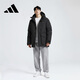 Adidas 25th Winter Black Parka Down Jacket Business Commuting 600 Puff Herren Casual Daunenjacke mit Kapuze