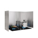 SMVP kitchen stainless steel thickened oil baffle stove cooking oil fume shielding plate range hood high temperature resistant heat insulation baffle height 40 length 40 depth 40 three-piece folding rounded corners all steel edging