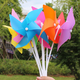 Vinoa small windmill decoration outdoor rotating plastic children's hand-held toys kindergarten one-yuan small gift wholesale 50 four-page hand-held solid color