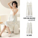 Modal Cloud Cotton Suspender Nachthemd für Frauen mit Brustpolster sexy reine und sexy Pyjamas für Frauen Sommer gestreift gedruckt zu Hause Kleidung QM6627 L