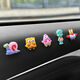 CLCEY car center console display screen cute ornaments SpongeBob SquarePants car rearview mirror small ornaments car interior accessories Ocean family one-piece set with free traceless stickers