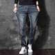 Cotton American Retro Retro Heavyweight Jeans Herren Spring Neue High-End-Marke Komfortable lose Hosen Männer 1048 Schwarz Größe 28