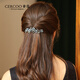 Cercoo Hairpin Rhinestone Clip Hair Accessory for the Back of the Head Mother Elegant and Versatile High-end Hairpin One-Line Hair Accessory for Women