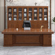 Rongxing Jiarui all solid wood boss office desk and chair combination president office manager desk new Chinese style supervisor desk office furniture executive desk 1.8 m boss desk oak all solid wood delivery and installation