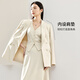 Shandubila Fashion Suit Suit Women's Spring and Autumn Commuting Suit Jacket Vest A-Line Skirt Three-piece Set Oatmeal M