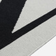 Lanvin (LANVIN) classic black and white cashmere LOGO scarf cashmere thickened and warm black/white