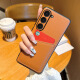 适用三星s23手机壳斜挎卡包galaxys23ultra棕色皮质三星s23+挂脖 【高级感棕色+斜挎卡包】 三星s23【成品】