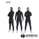 OUZO wetsuit men's professional 7mm one-piece thickened cold-proof and warm super-elastic neoprene wetsuit free diving suit for men/black BCM7027-B S